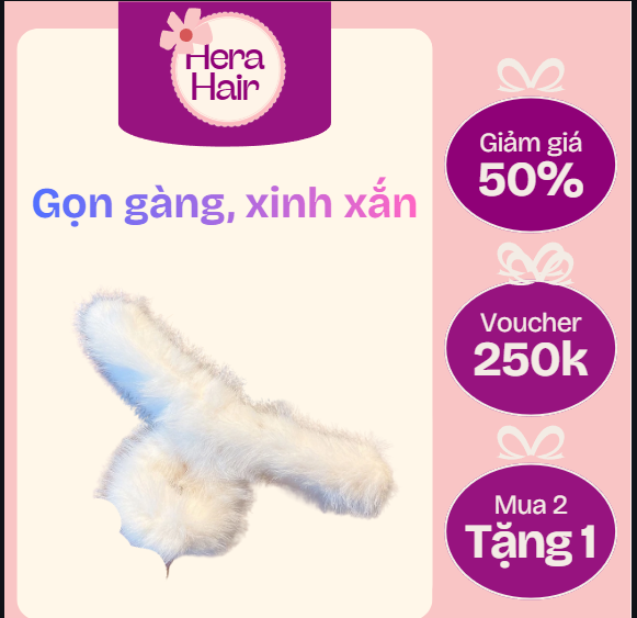 kẹp tóc lông nhũ