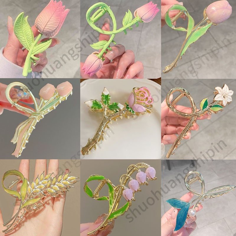 kẹp tóc hoa tulip