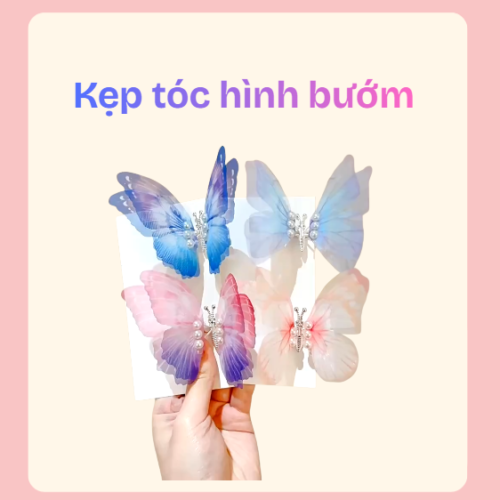 kẹp tóc hình bướm