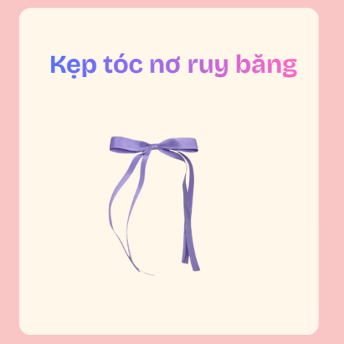 kẹp tóc nơ ruy băng