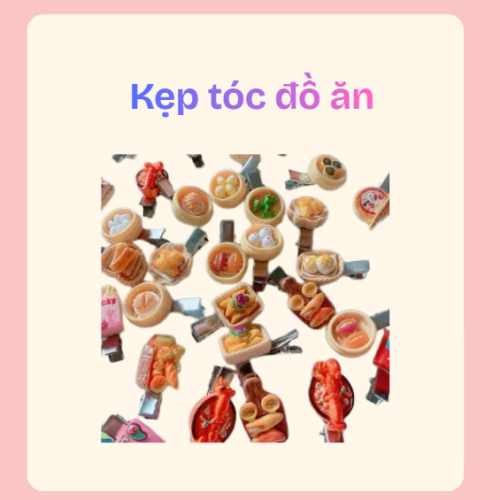 kẹp tóc đồ ăn
