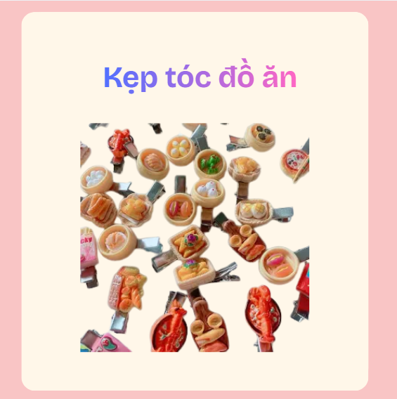 kẹp tóc đồ ăn