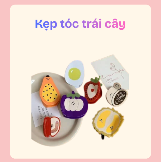 kẹp tóc trái cây