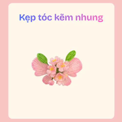 kẹp tóc kẽm nhung