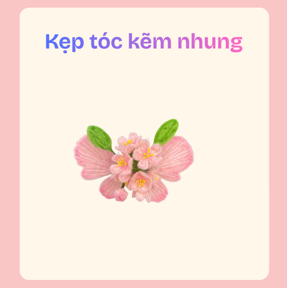 kẹp tóc kẽm nhung