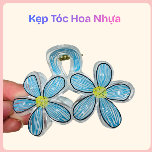 kẹp tóc hoa nhựa